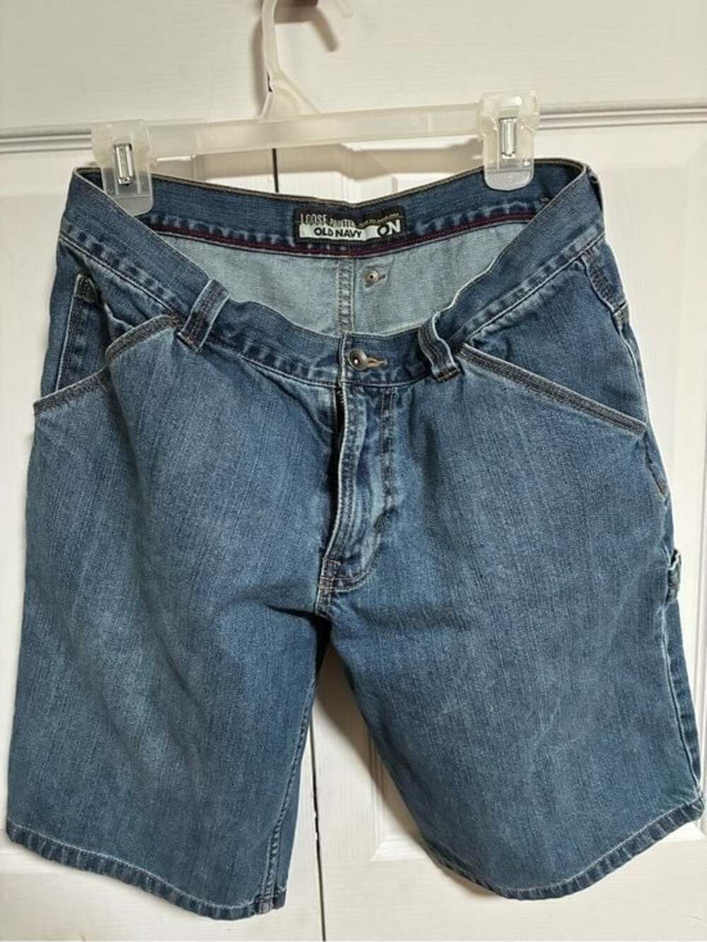 True Vintage 1994 Old Navy Loose Painter Denim Carpenter Shorts Jorts Mens